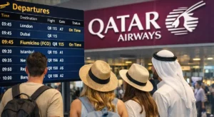 From Qatar to Rome Fiumicino